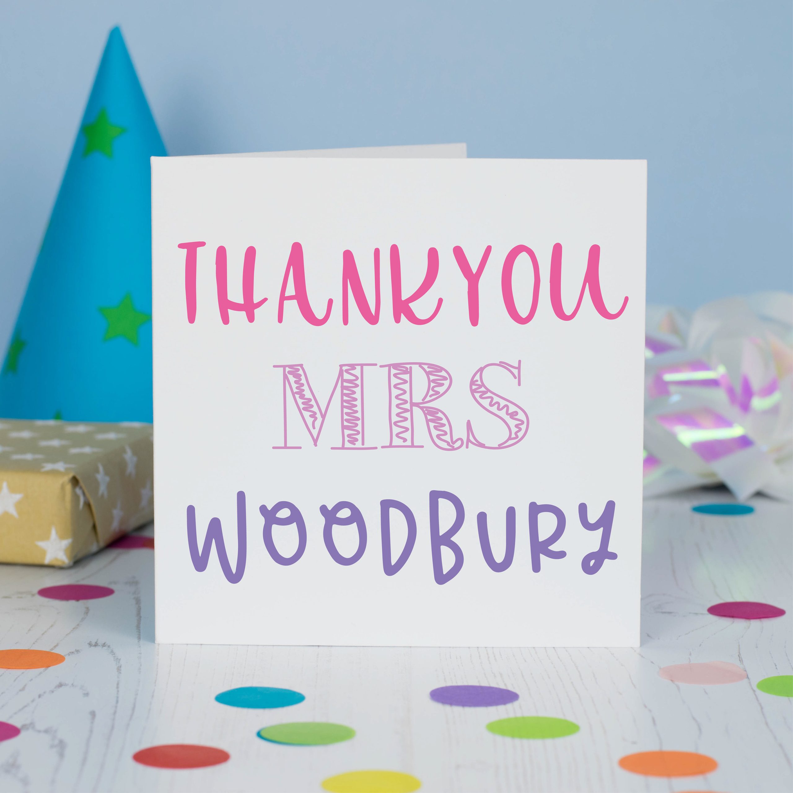 PERSONALISED THANKYOU TEACHER - THANKYOU CARD