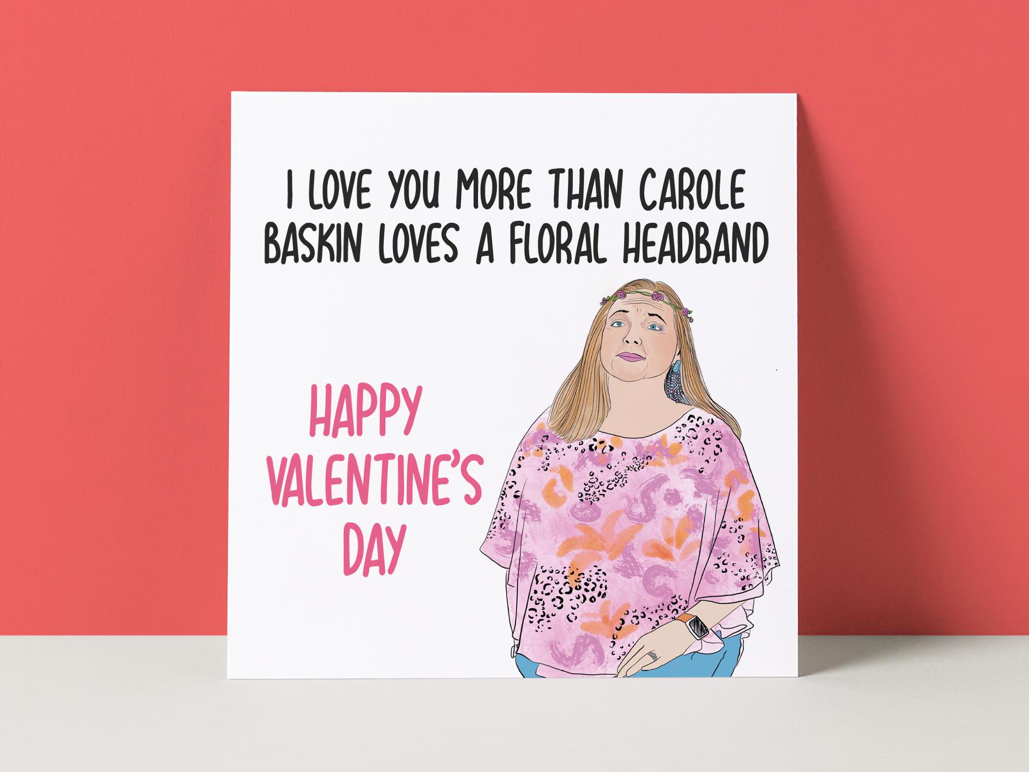 CAROLE BASKIN HEADBAND - TIGER KING - VALENTINE'S DAY CARD