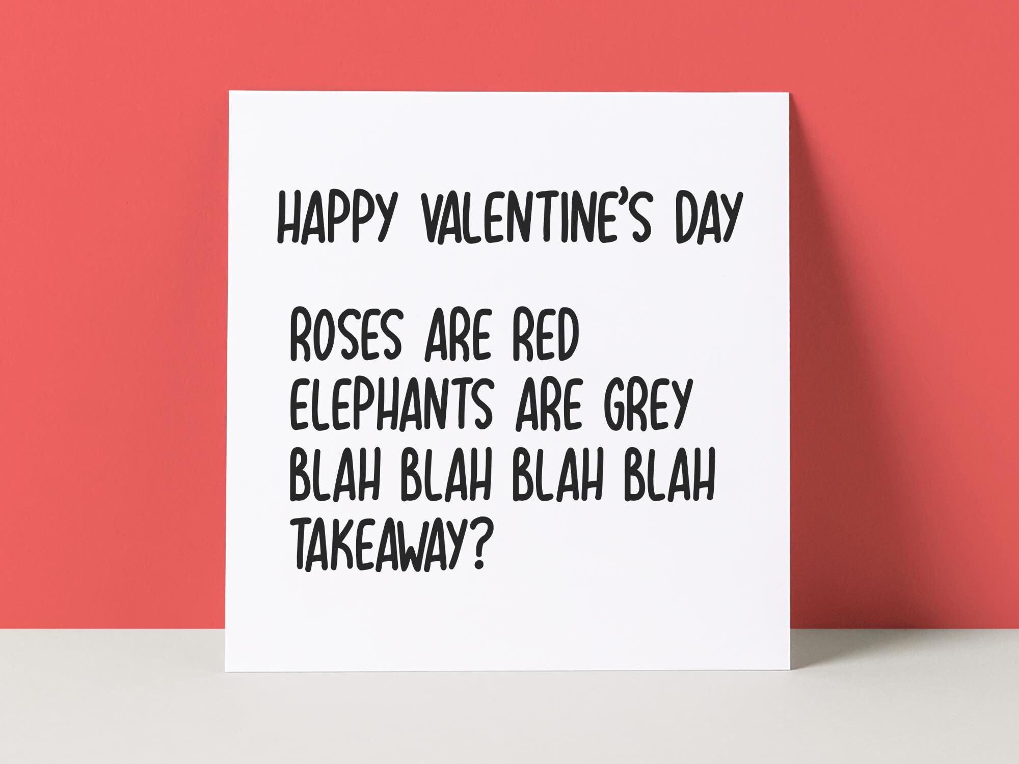 ROSES ARE RED - TAKEAWAY - VALENTINE'S DAY CARD