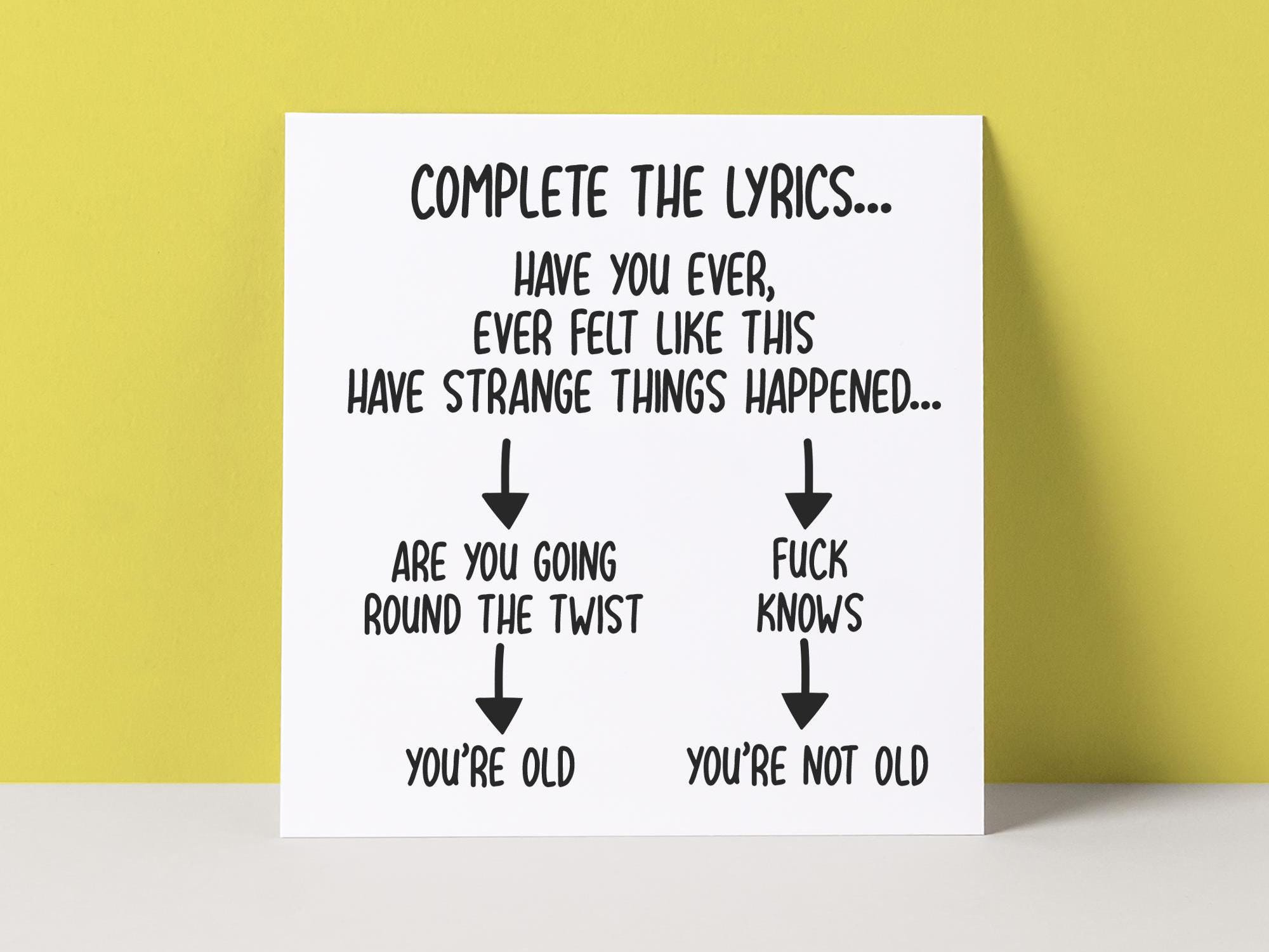 ROUND THE TWIST - 90s KID TV - BIRTHDAY CARD