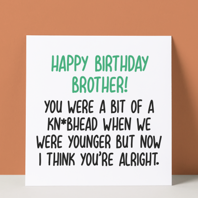 KNOBHEAD BROTHER - BIRTHDAY CARD