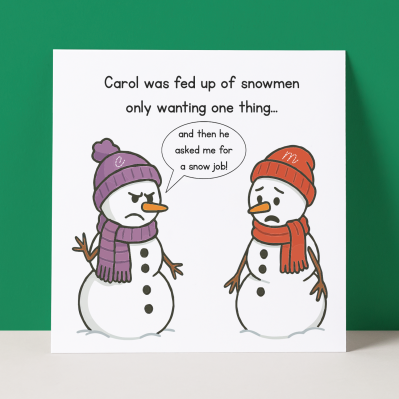 SNOWJOB - CAROL AND MARY - CHRISTMAS CARD