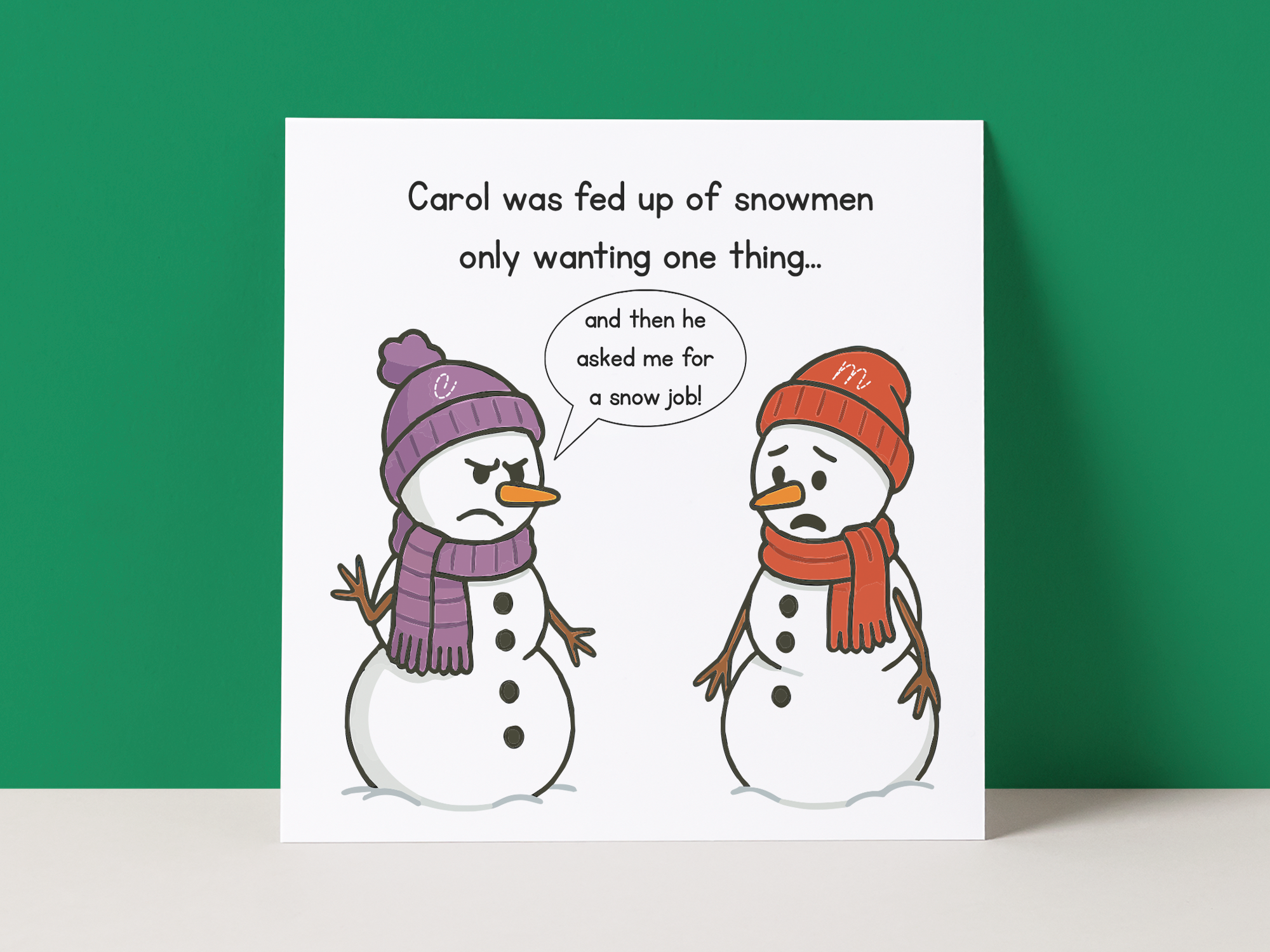 SNOWJOB - CAROL AND MARY - CHRISTMAS CARD