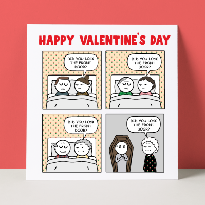 LOCK THE FRONT DOOR COMIC - VALENTINE'S DAY CARD