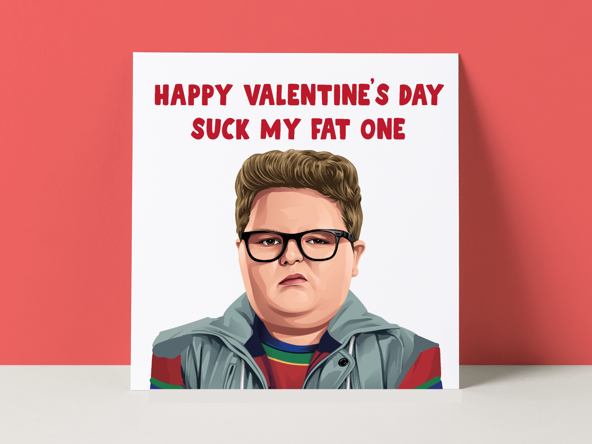 SUCK MY FAT ONE DEREK - STRANGER THINGS - VALENTINE'S DAY CARD